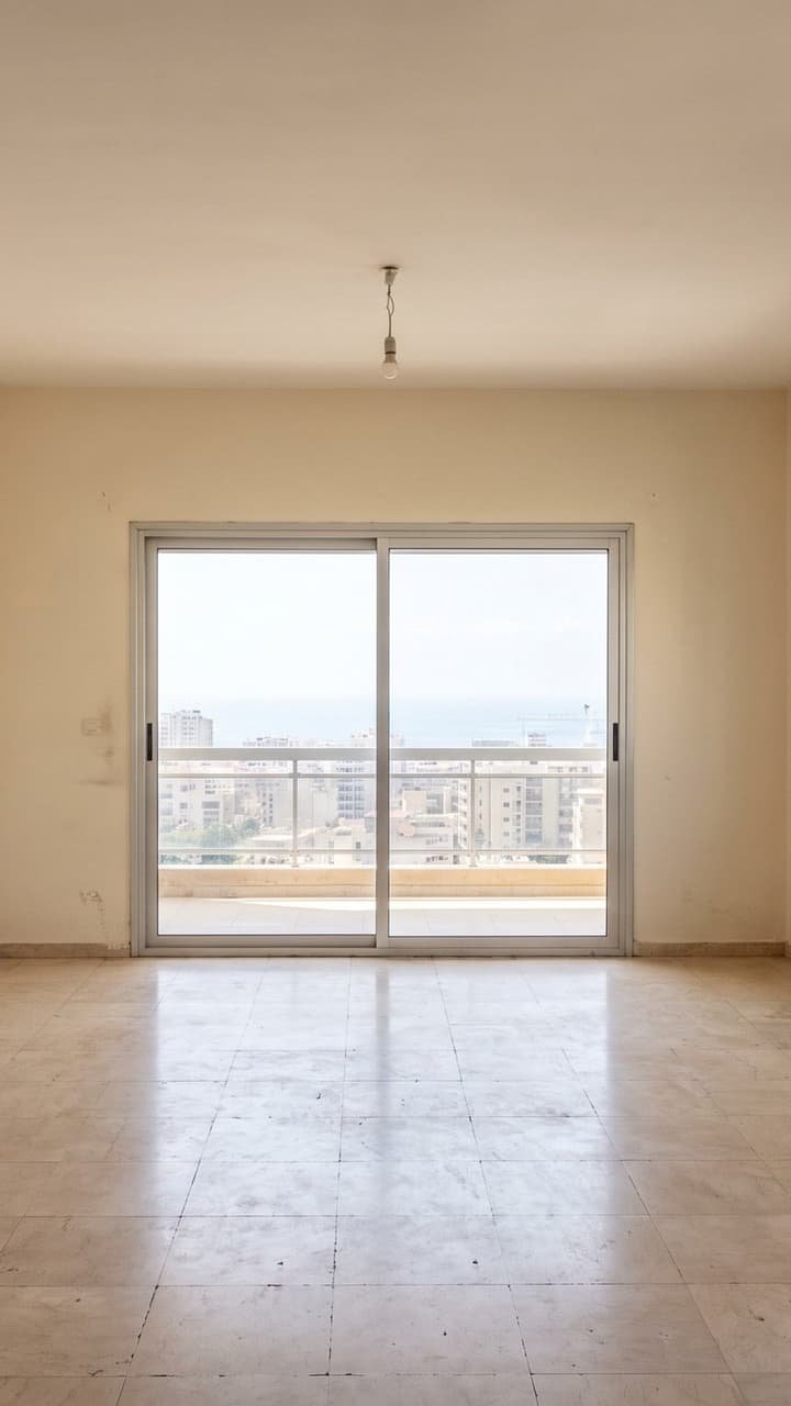 Empty to furnished: before, the original photo